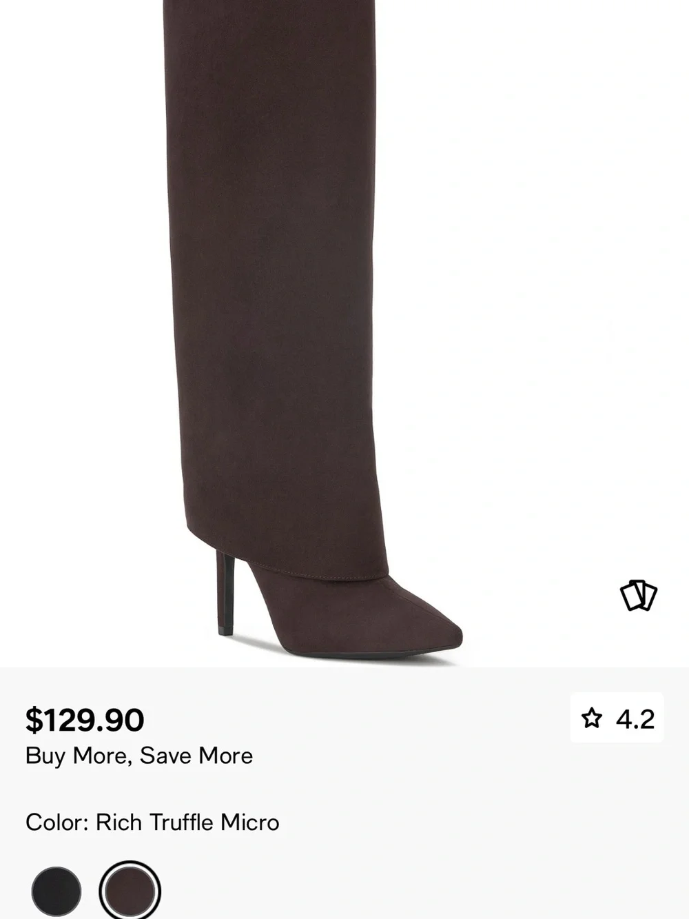 INC International Concepts Over-the-Knee Pointed Stiletto Boot in Rich Truffle